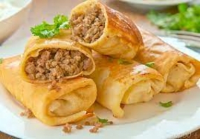  Блинчики с мясом говядины